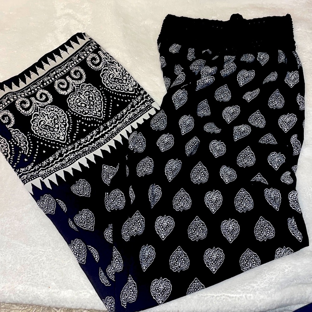 Black and White Palazzo Pants